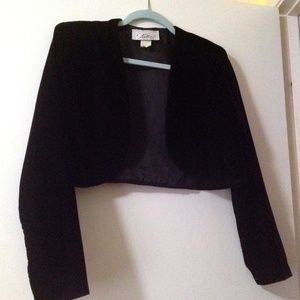 Black velvet bolero jacket